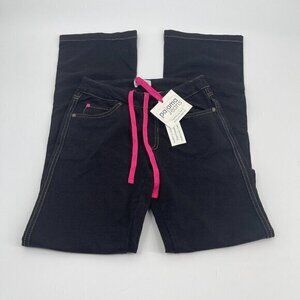 Pajama Jeans XXS Womens Washed Black Bootcut Leg Stretch Cotton Casual New Prep